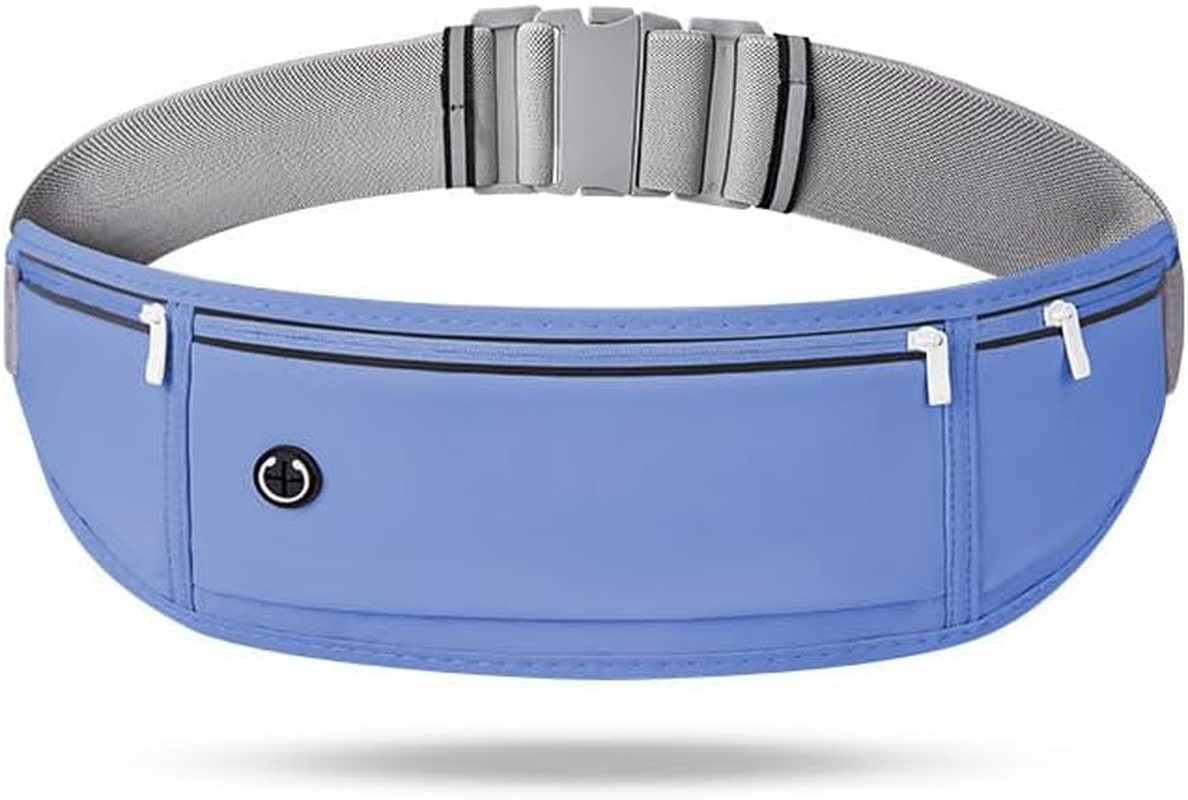 3 Pockets Running Belt for Men Women, Reflective Running Phone Holder Adjustable Fanny Pack,Runners Pouch Waist Pouch for Phone, Keys,Running Essentials (B-Fluorescent Green)