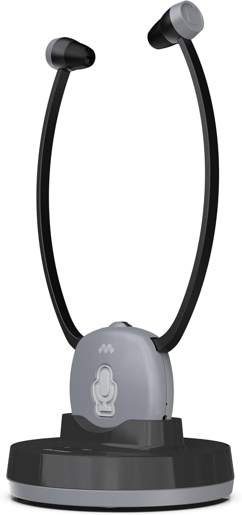 Meliconi Easy Audio Wireless Digital TV Headphones Steto Model with Optical Input, Ambient Microphone, Adjustable Volume, Charging Station, Range 20 M, Balanced Audio for TV image number 3