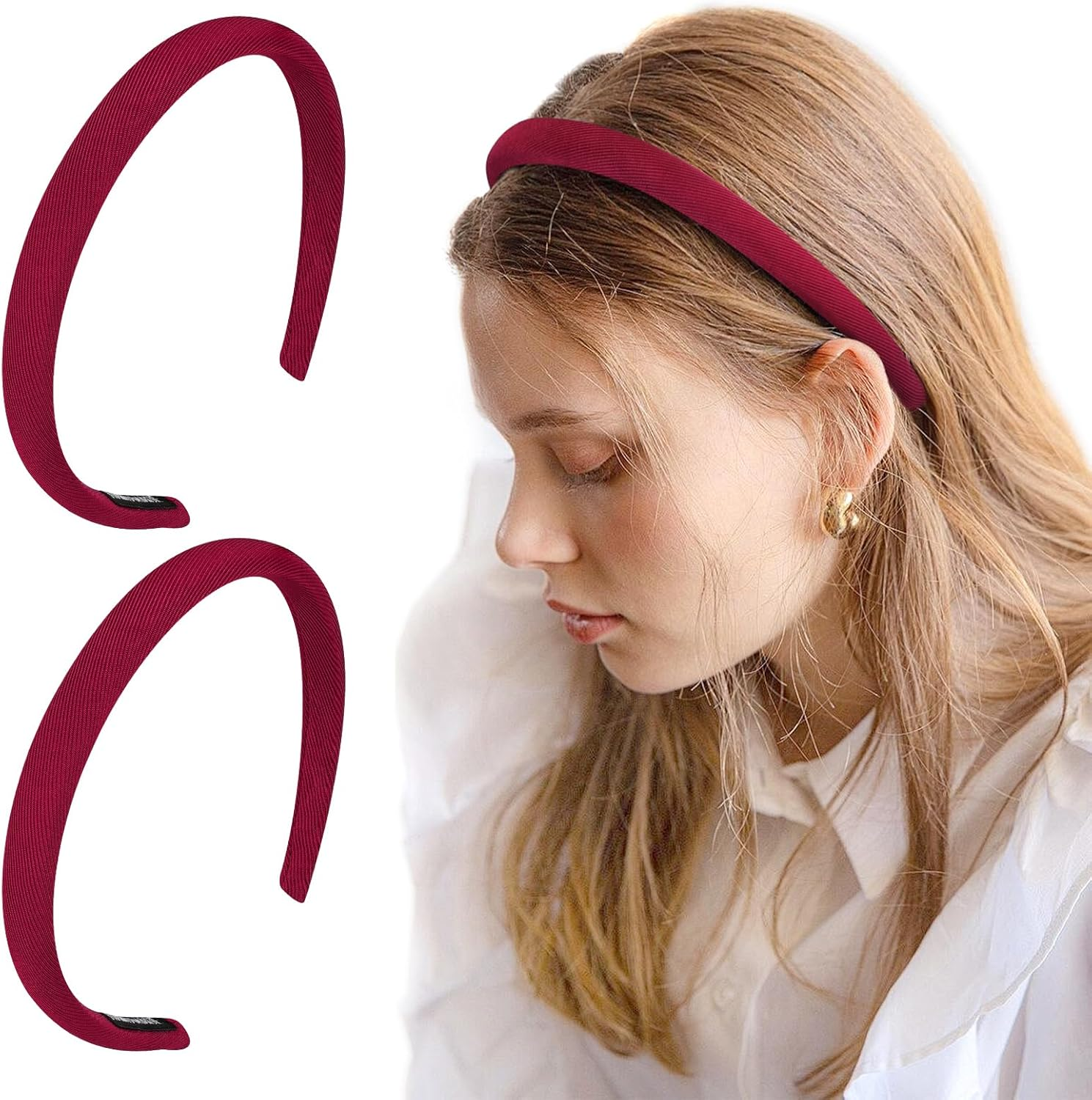 LOPHE Headband Green, PU Leather Headband Vintage Wide Hair Bands, Vintage Wide Headband for Girls Women, Birthday, Party, Christmas Headband Decoration