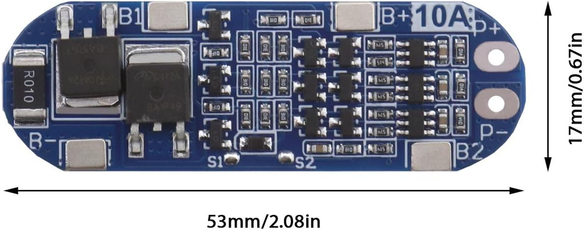 Emsea 3Pcs 3S 10A 12.6V 18650 Lithium Battery Protection Board BMS Li-Ion Charger Protection Module Anti-Overcharge/Over-Discharge/Over-Current/Short Circuit Protection image number 6