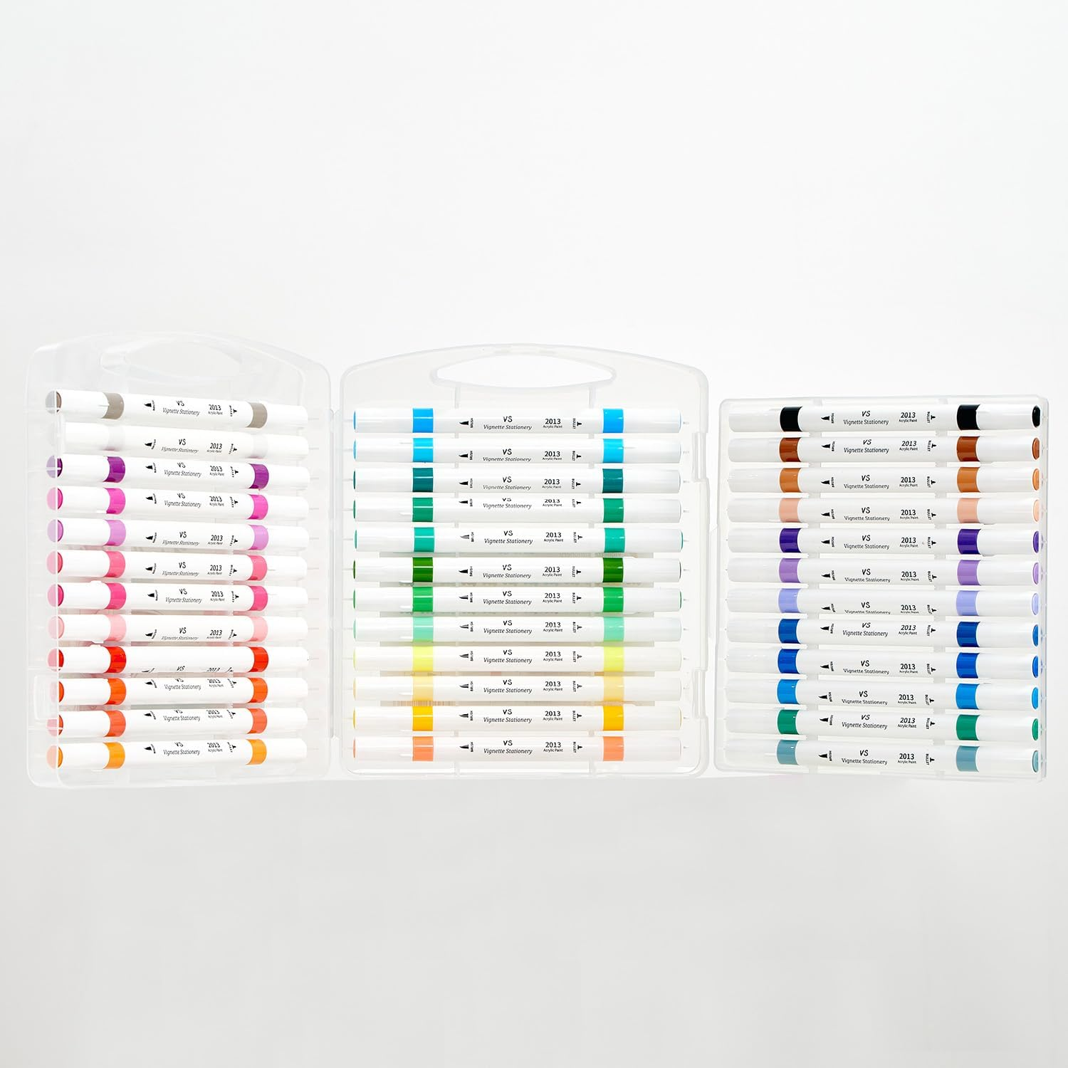 Acrylic Paint Markers Set of 36 Colours, Dual Tip Brush & Fine Paint Pens, Permanent after Dry, Non-Toxic, for Rock, Glass, Ceramic, Wood, Fabric, Plastic & DIY Crafts image number 6