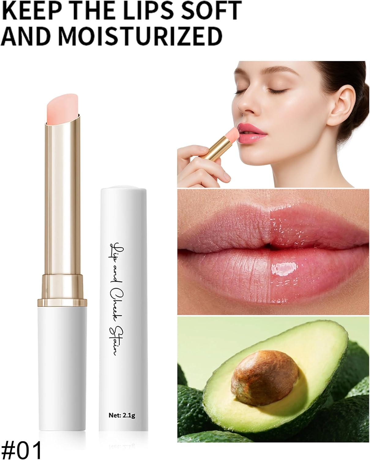 Erinde Color Changing Lipstick, Ph Magic Lip and Cheek Tint, Waterproof Long Lasting Moisturizing Lip Balm, Natural Glow Hydrating Tinted Lip Gloss, Smooth Soft Lip Stain for Women Girls, #1 image number 1