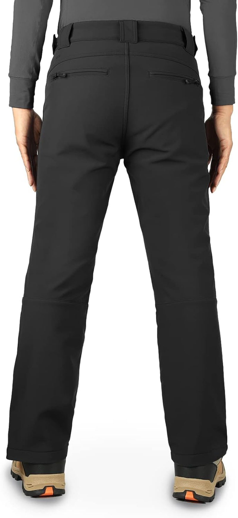 33,000Ft Men'S Waterproof Trousers with Warm Fleece Lined Ski Snow Pants Thermal Softshell Trousers for Golf Hiking Walking