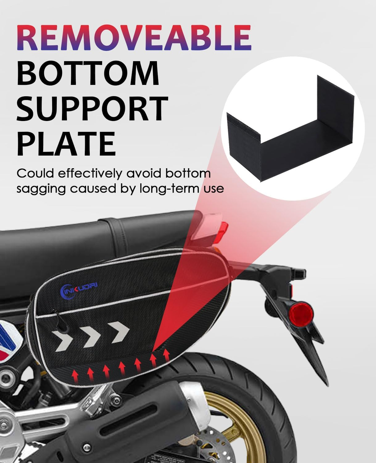 Motorcycle Saddlebags Extendable Motorcycle Saddle Bags Side Bags 30L (15L*2) Waterproof Storage Bag for 2022 2023 2024 2025 Grom Navi Z125 Rebel TW200 Ruckus Minimoto Dirt Bike Dual Sport
