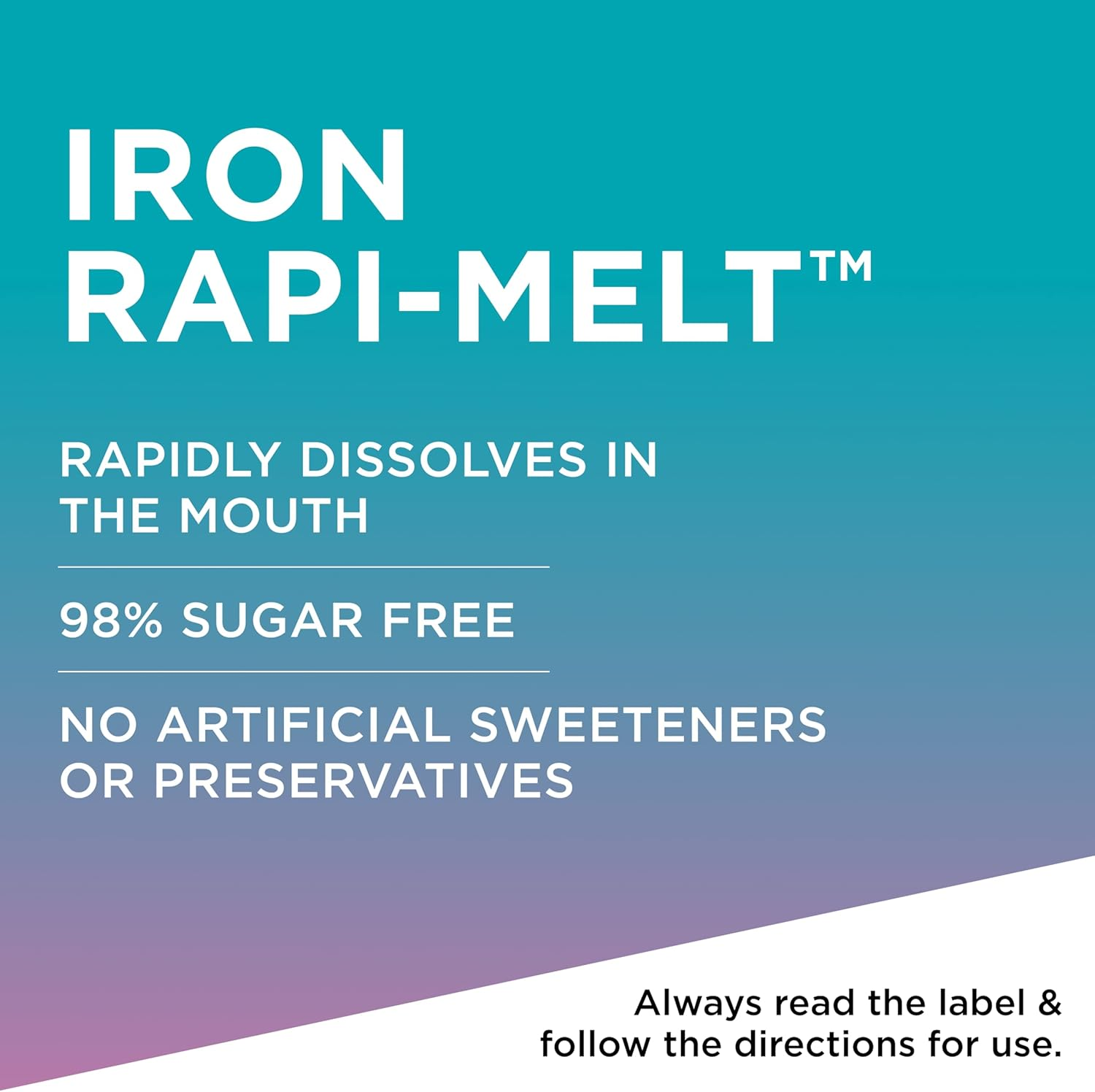 Blackmores Iron Rapi-Melt | Formulated with Iron Chelate and Vitamin C | Supports Iron Levels in the Body | Tropical Flavour | 90 Melts image number 2