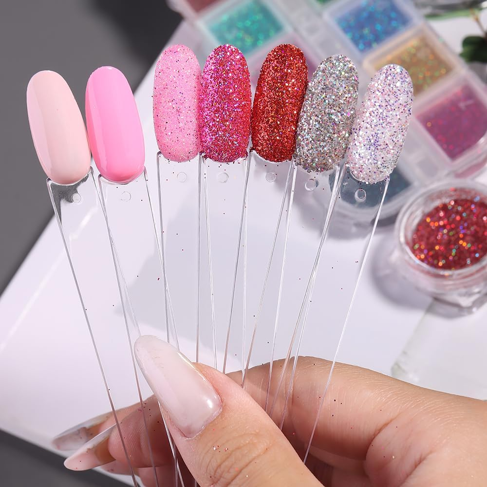 SUTOKAKA - 【You Will Receive】3 Sets Clear Nail Polish Samples with Metal Ring, 50Pcs per Set, 150Pcs in Total. image number 6