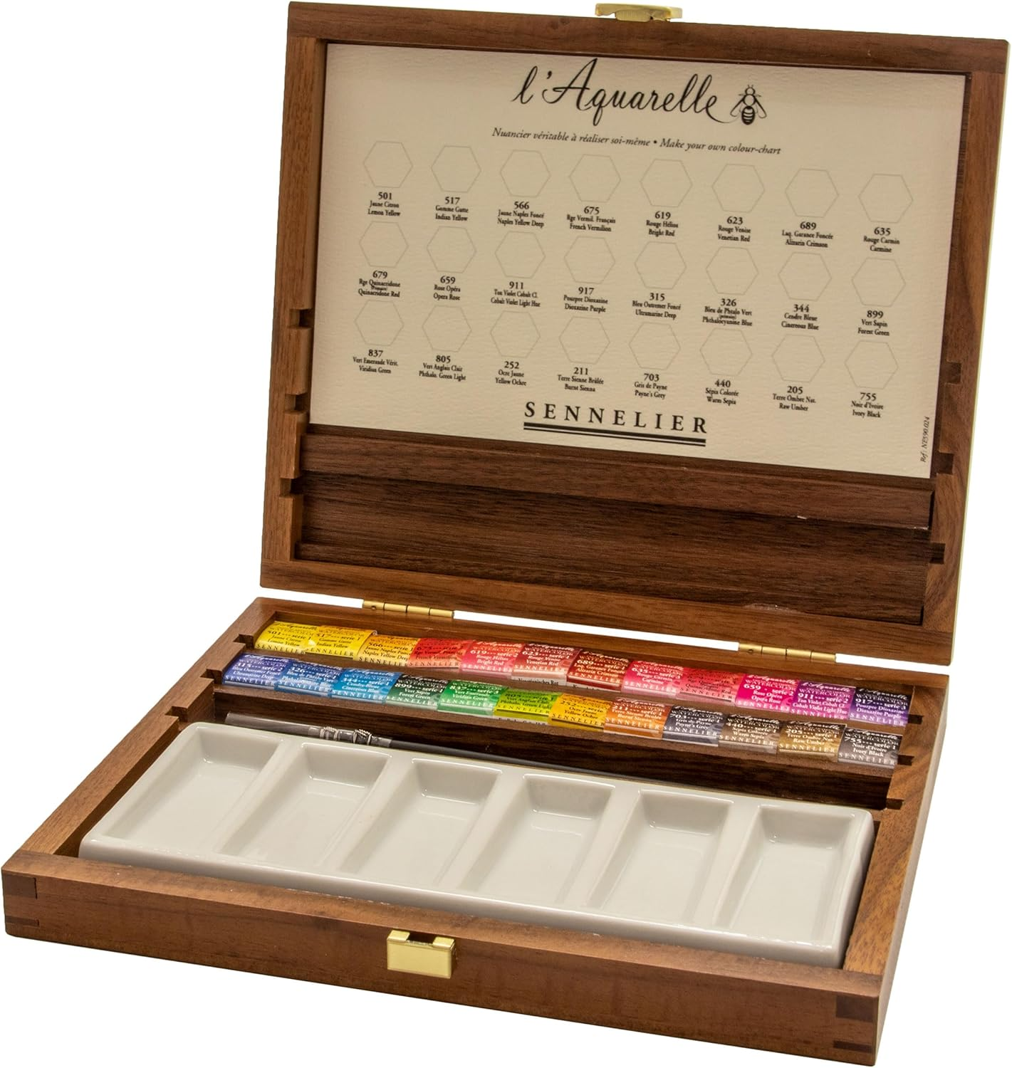 Sennelier Artist Watercolour Set with 24 Half Pans