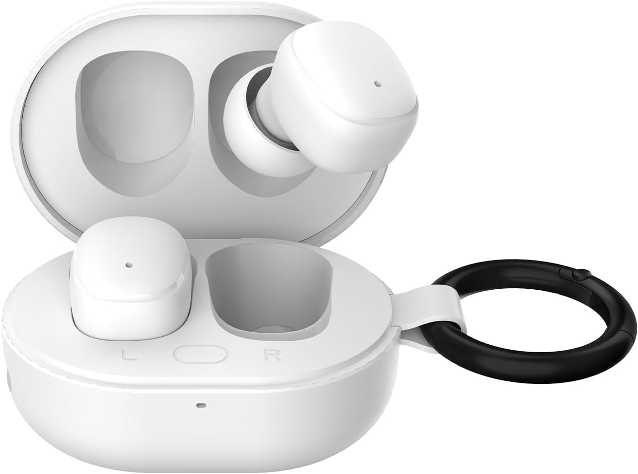 Vultech DRIP Bluetooth 5.4 Headphones, Wireless In-Ear Headphones with Microphone, 14 Hours Total, Touch Control, USB-C Charging, Siri/Google Voice Assistant, Balanced Sound, Android/Ios, White image number 1