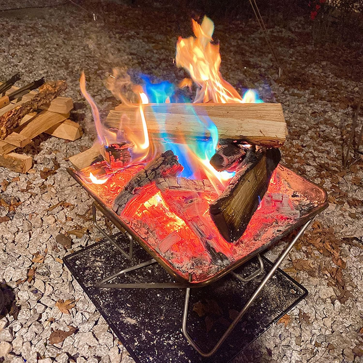 5PACS Color Changing Packets,Changing Flames for Campfire Bonfire Outdoor Fireplaces, Mystical Rainbow Flames, 30-35 Minutes Duration image number 5