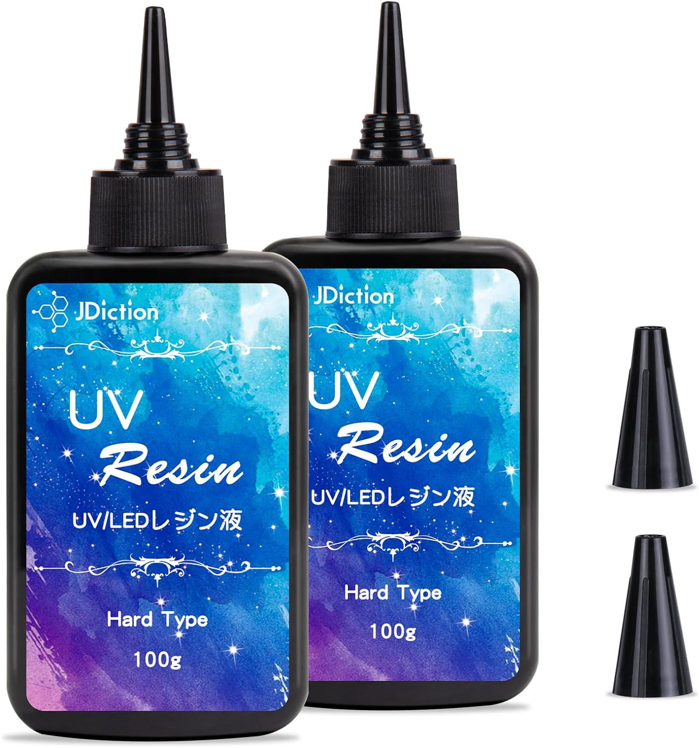 UV Resin, 2 PCS Upgrade Ultraviolet Epoxy Resin Crystal Clear Hard Glue Solar Cure Sunlight Activated Hard Resin for Handmade Jewelry, DIY Craft Decoration, Casting and Coating(200G) image number 3
