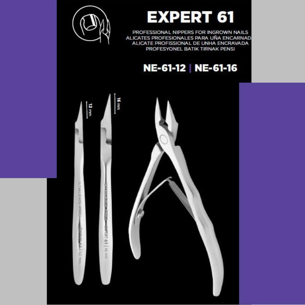 STALEKS PRO Professional Ingrown Nail Clippers 16Mm Special Pedicure Stainless Steel Expert (NE-61-16) image number 4