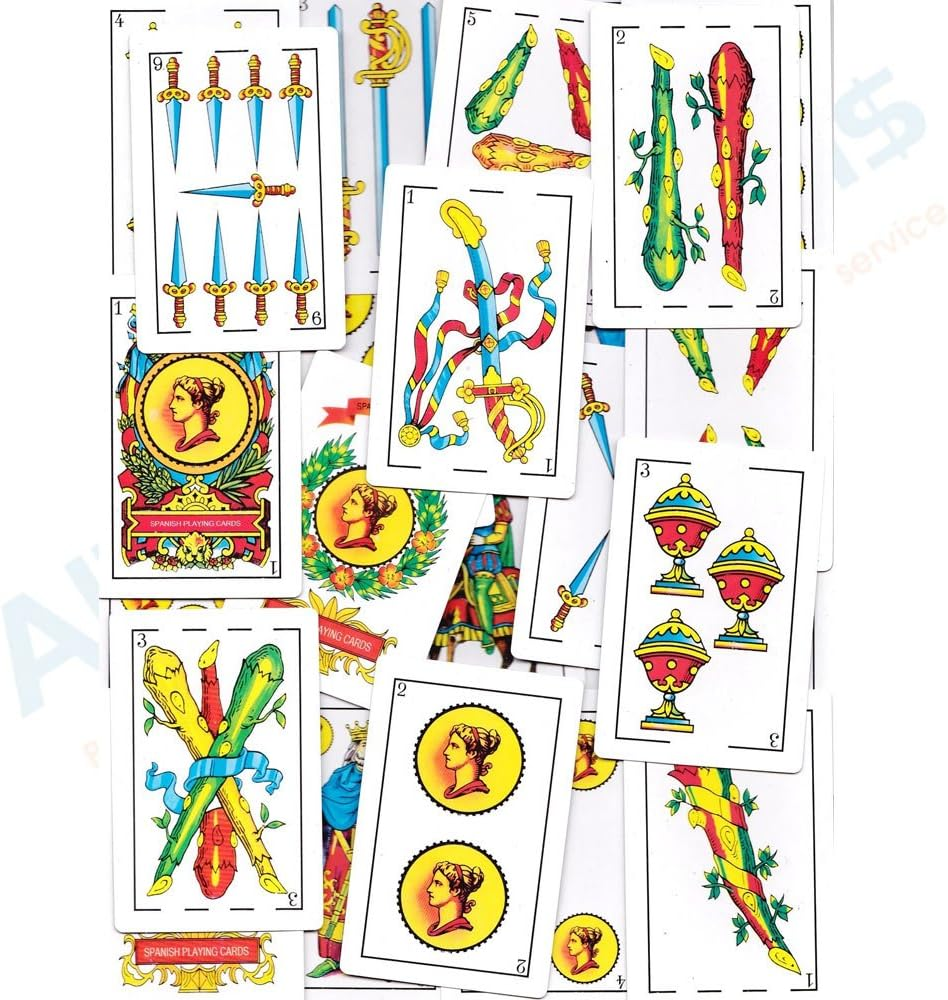 Spanish Playing Cards - 2 Full Decks with 50 Cards - Smooth Plastic Coated Cards &ndash; Cartas Barajas O Naipes Espanoles in a Beautifully Artistic Traditional Design image number 3