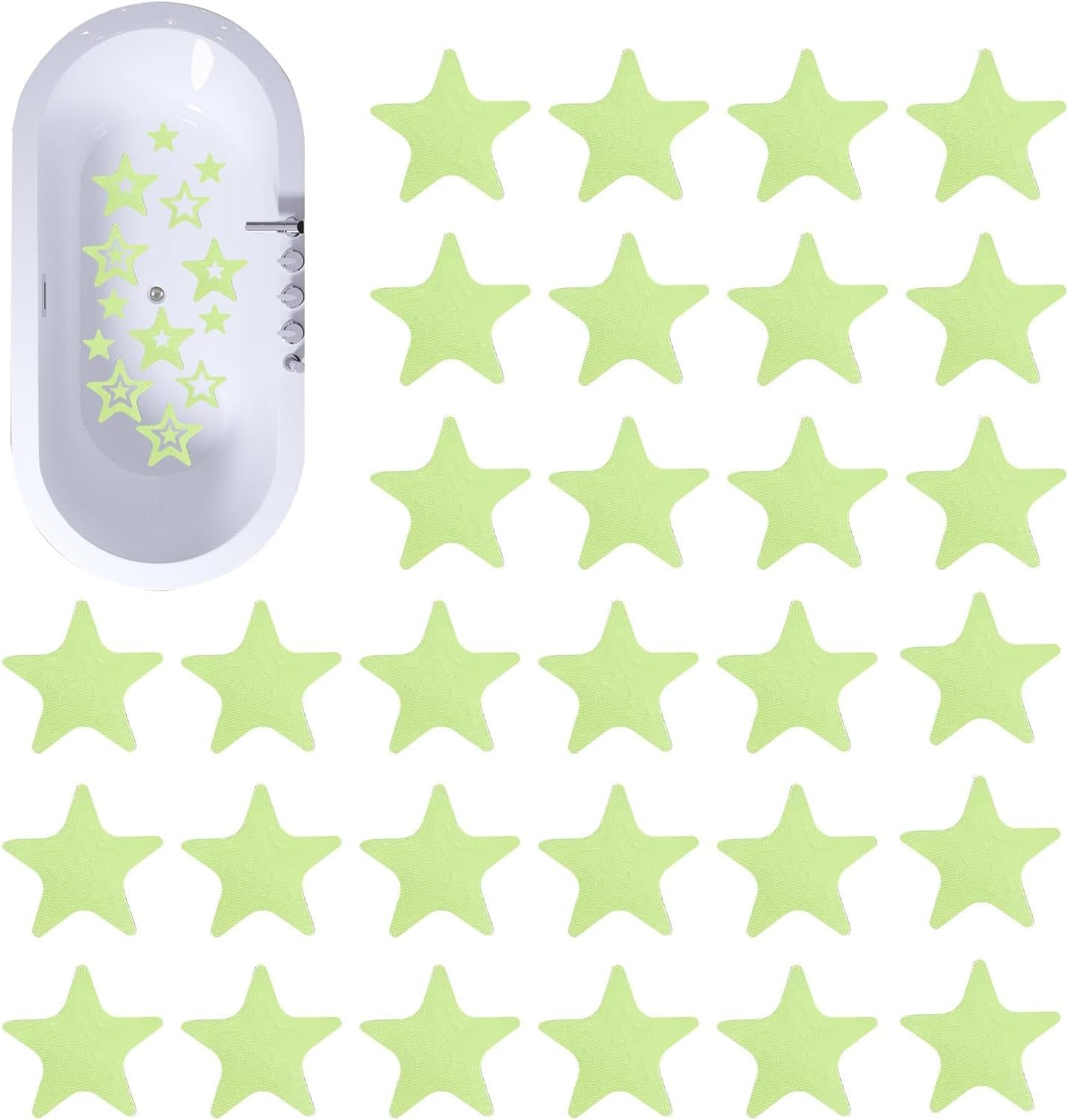 Star Bathtub Non-Slip Stickers,Non-Slip Bathtub Stickers,30X Waterproof Cartoon Five-Pointed Star Floor Strength Non-Slip Stickers | Waterproof Body Safe Kitchen Floorboats, Ladders and Treads
