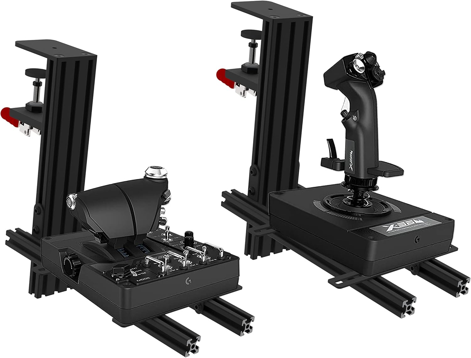 Hikig 2 Set the Desk Mount for the Flight Sim Game Joystick, Throttle and Hotas Systems. Fully Support Almost All of Flight Sim Game Hand-Control Devices Compatible with Thrustmaster HOTAS Warthog image number 6