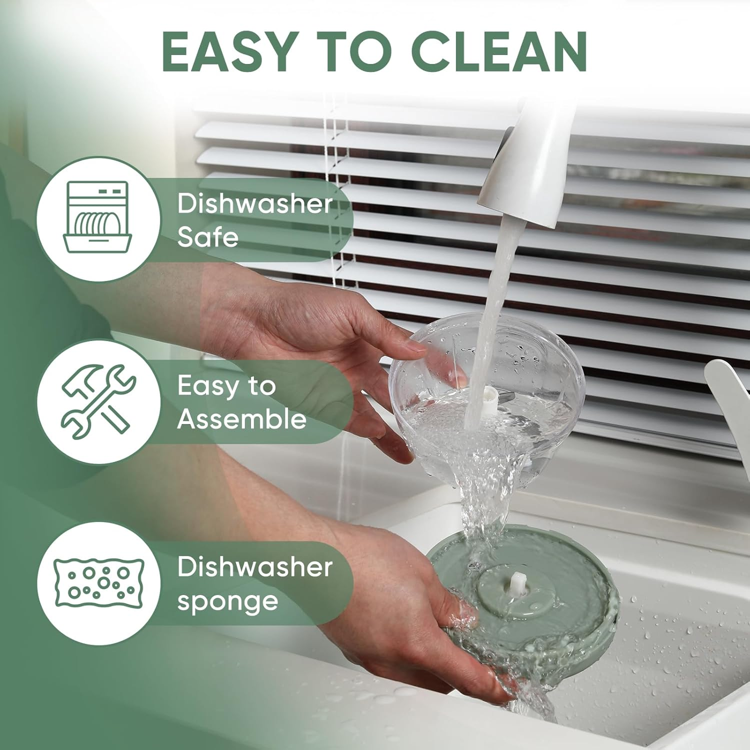 Manual Food Chopper Vegetable Chopper, 500ML Garlic Mincer Hand Pull String Onion Cutter for Veggies, Meat, Ginger, Peppers, Fruits, Nuts, Herbs(Green) image number 1