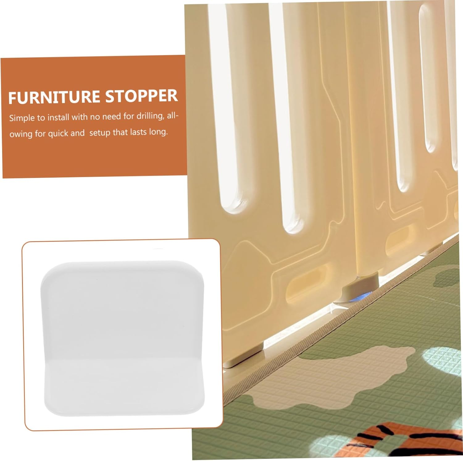 KOCKSHION 12 Pcs Playpen Stabilizer Playpen Accessories Replacement anti Slip Gate Support Feet Baby Safety Baffle for Child Safety image number 2