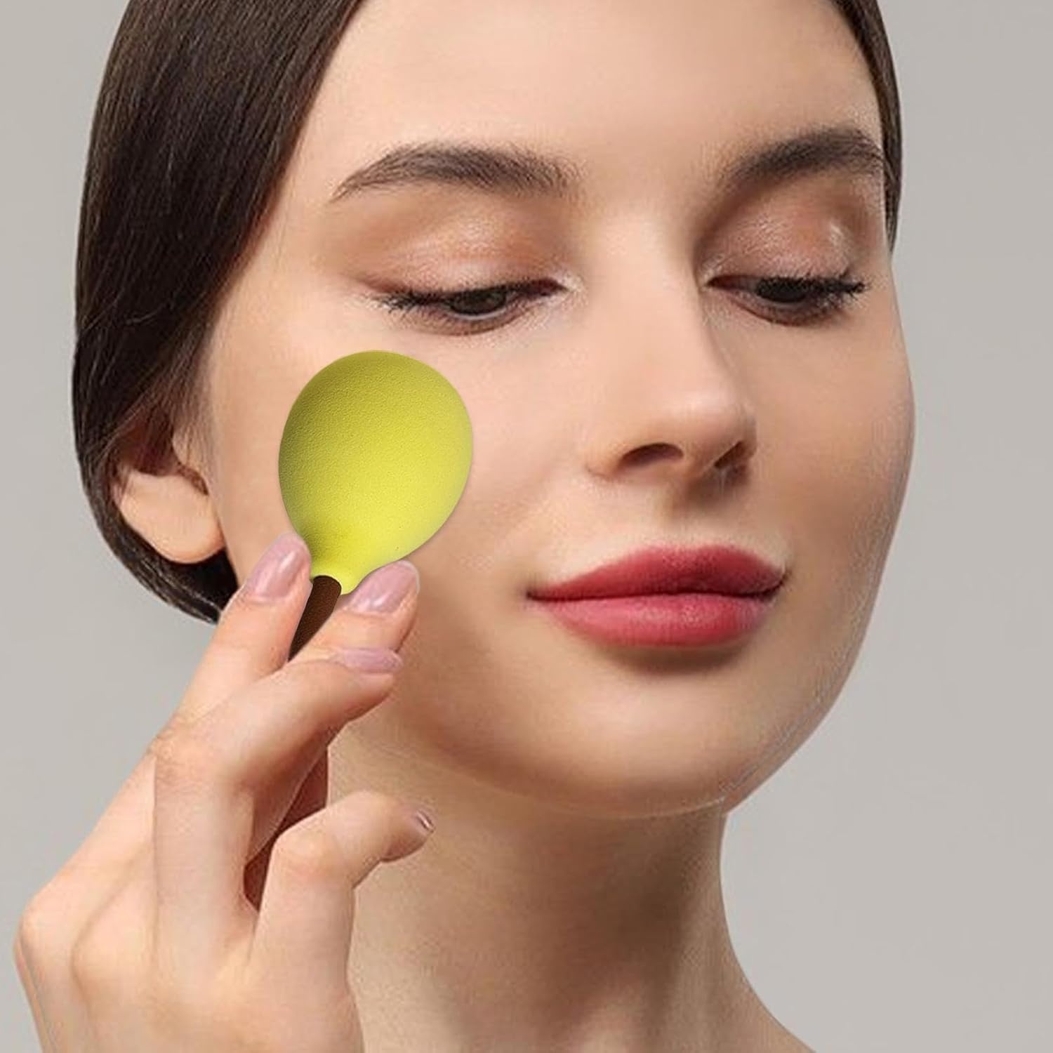 Cute Makeup Sponge, Fruit Shaped Cosmetic Sponge | Cute Soft Fruit Shape Beauty Sponge | Multipurpose Cosmetic Sponge Makeup Blender for Beginners, Beauty Lovers and Fries image number 5