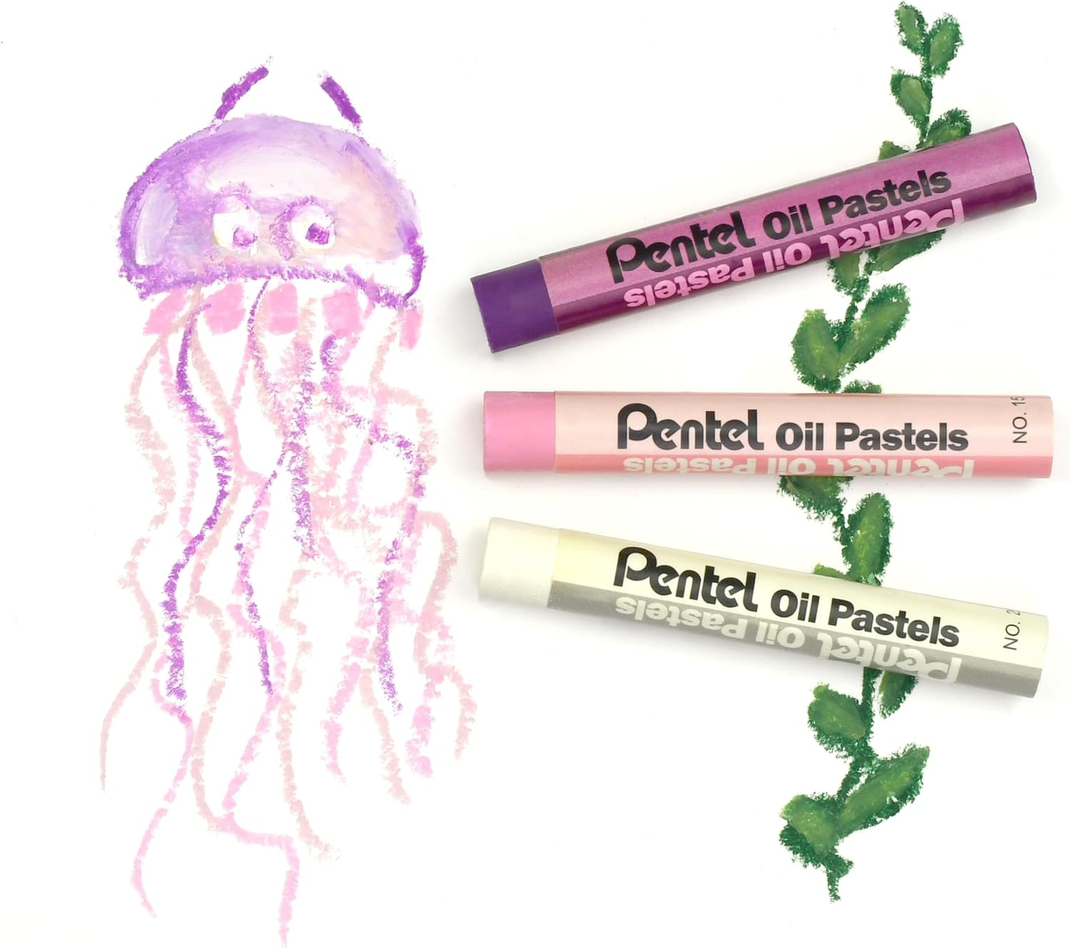 Pentel Arts Oil Pastels, One Pack of 12 Assorted Colours (OPHN-12) image number 4