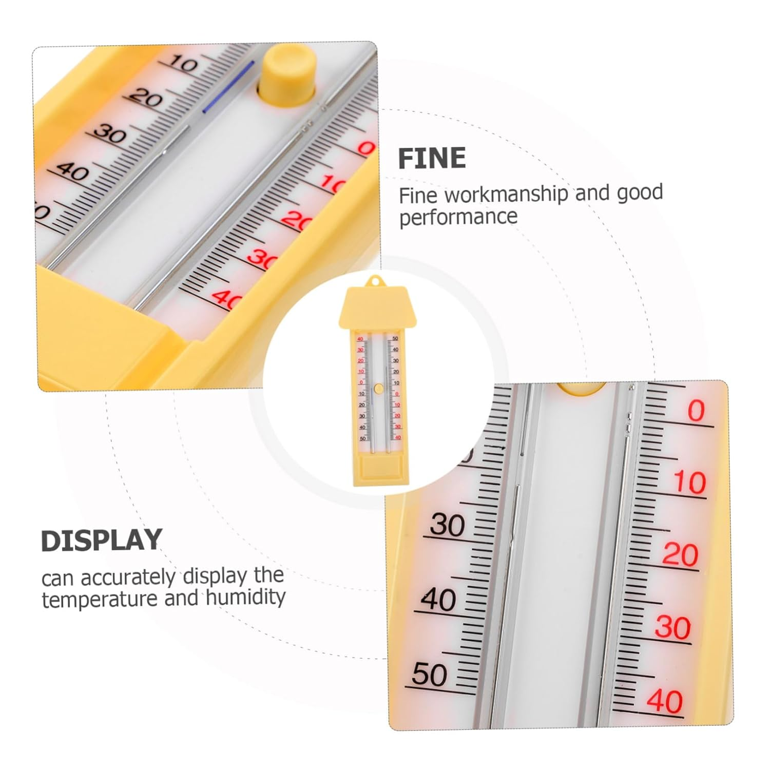 KICHOUSE Outdoor Indoor Temperature Gauge Max/Min Thermometer Celsius and Fahrenheit Garden Humidity Meter Sturdy and Accurate Thermometer for Greenhouse image number 3