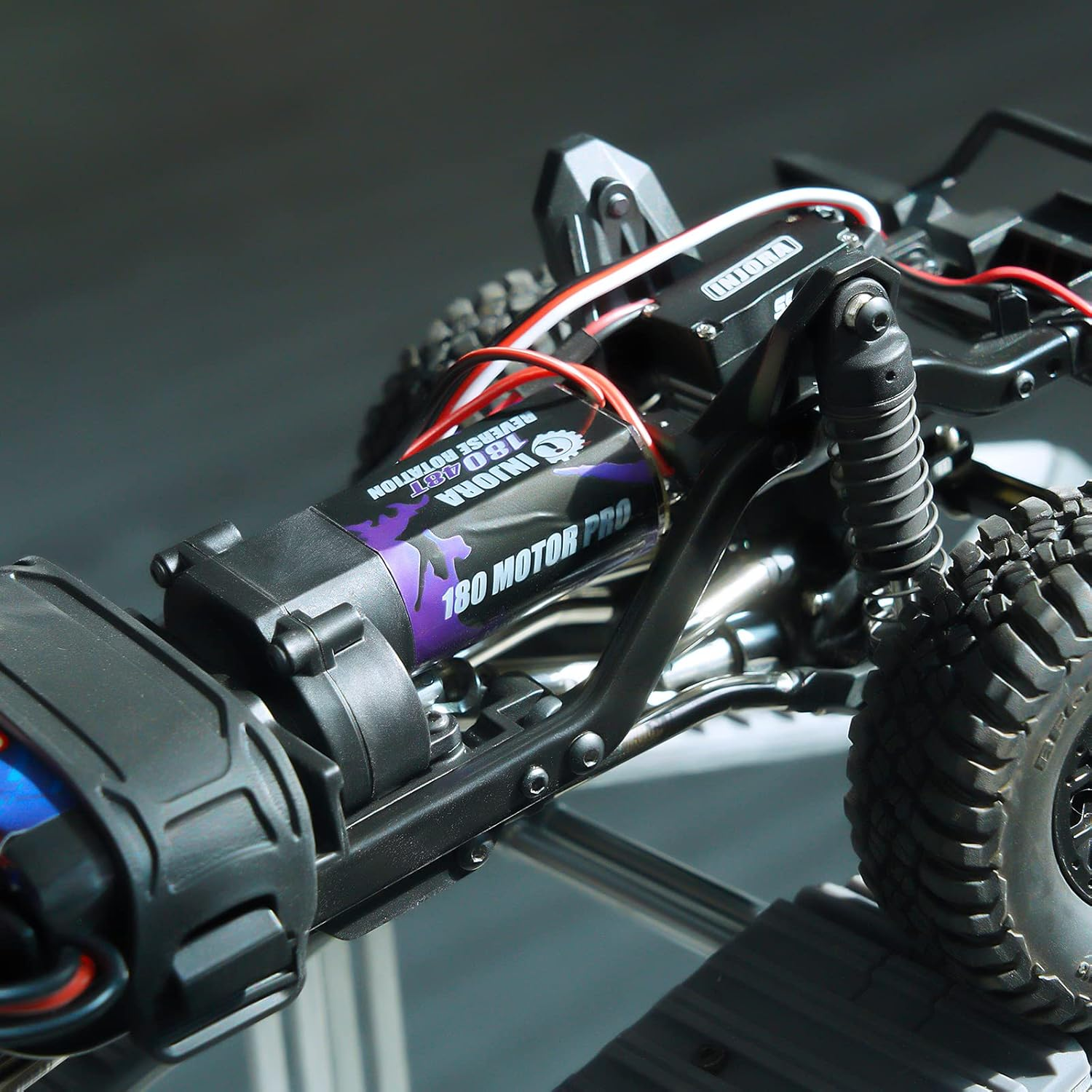 INJORA 180 PRO Brushed 48T Motor with Stainless Steel Pinion for TRX4M 1/18 RC Crawler Car Upgrade image number 6