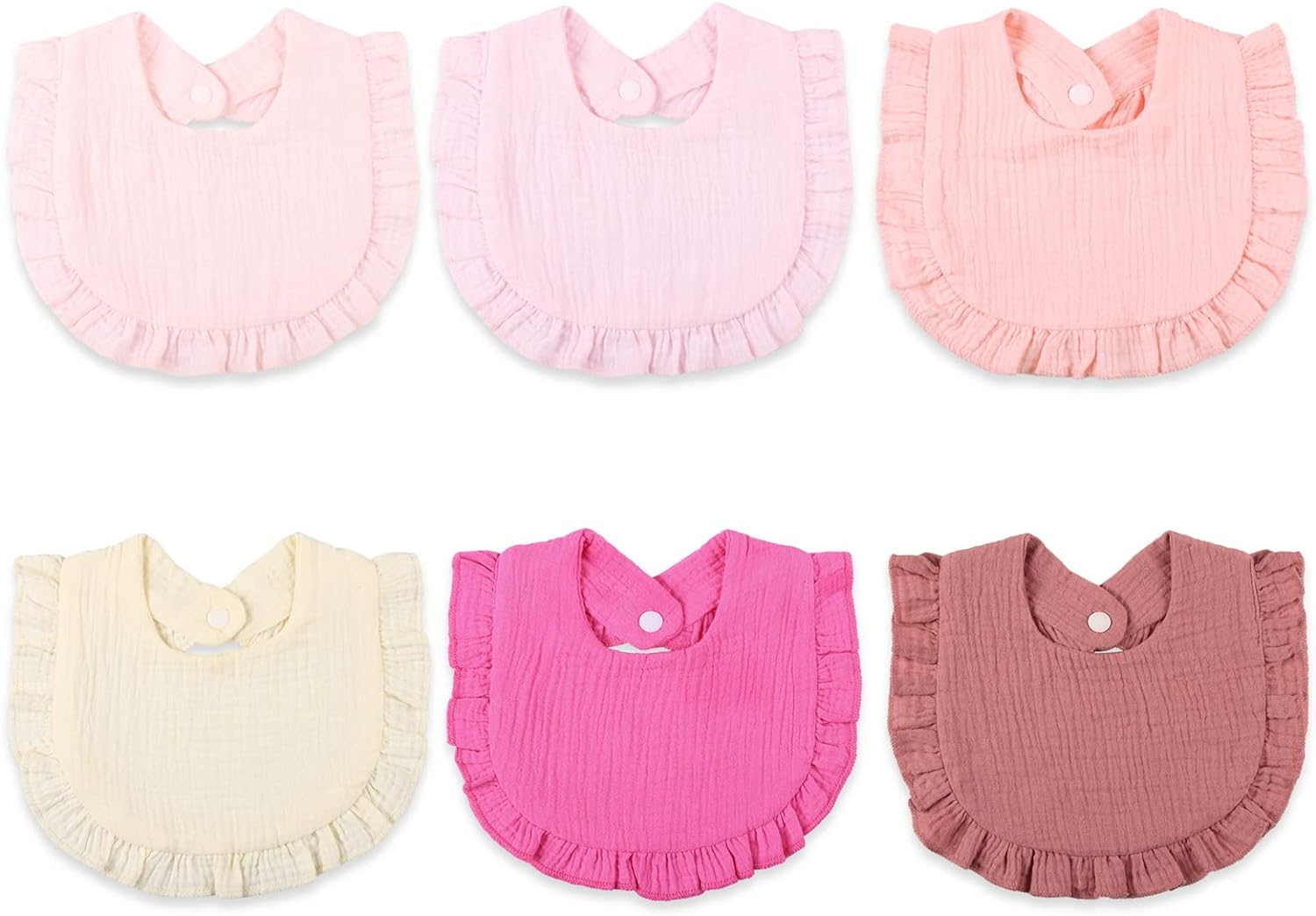 Baby Drool Bibs Muslin Bibs Adjustable Baby Drooling Bibs Soft Cotton Baby Bibs for Boys Girls Unisex