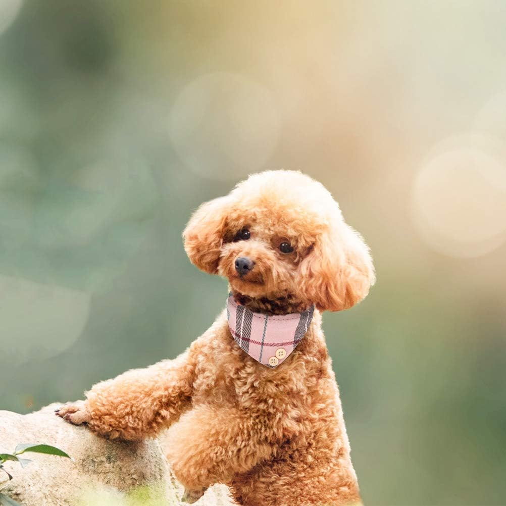 EXPAWLORER Dog Collar and Leash Set - Classic Plaid Dog Bow Tie and Dog Bandana Collar with Bell, Dog Leash Tangle Free, Adjustable Collars for Small Medium Large Dogs Cats, Holiday Ideal Gift image number 3