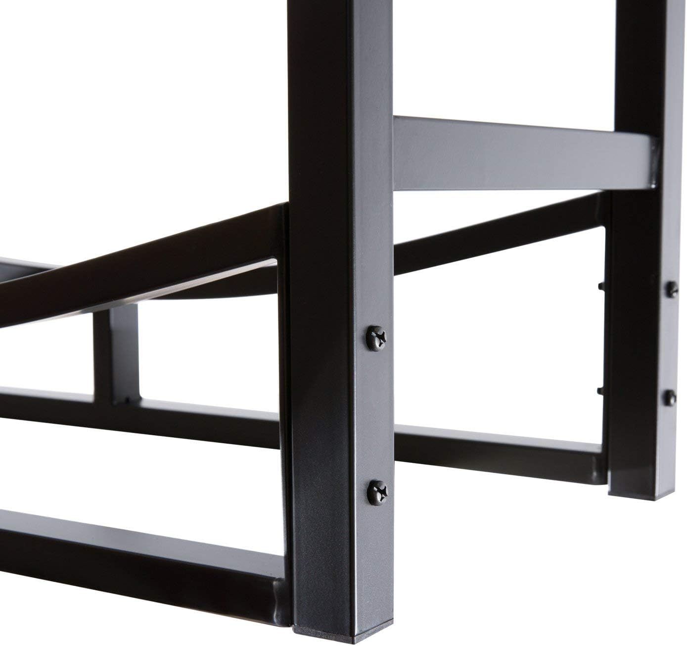 Heavy Duty Firewood Racks Indoor/Outdoor Log Rack with Kindling Holder, 30 Inches Tall, Black image number 3