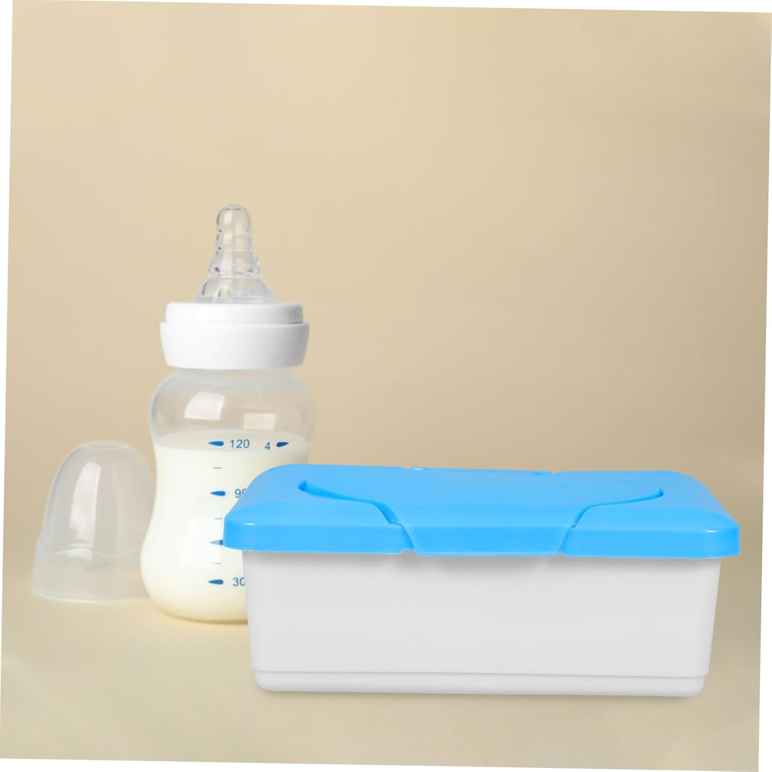 2Pcs Cleansing Towel Box Wipes Holder Dustproof Lid Convenient Dispenser for Home Bathroom Nursery Organizer image number 4