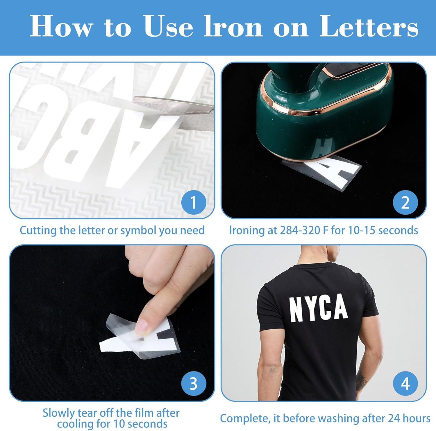 15 Sheets 690Pcs Iron on Letters 2 Inch Vinyl Iron on Letters for Clothing Heat Transfer Letters with A-Z PU Alphabets Stickers Heat Press Letters for T-Shirts Jerseys Hats Printing DIY Crafts (White) - Pink image number 5