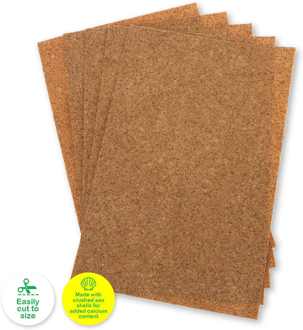 [25PCE] Pet Basic Cage Liner Sheets for Trimm & Shap down Claws Beak Naturally - 25Pce, 43X28Cm, Free from Mess, Enriched with Calcium, No Risk, Perfect for Pet Birds image number 2