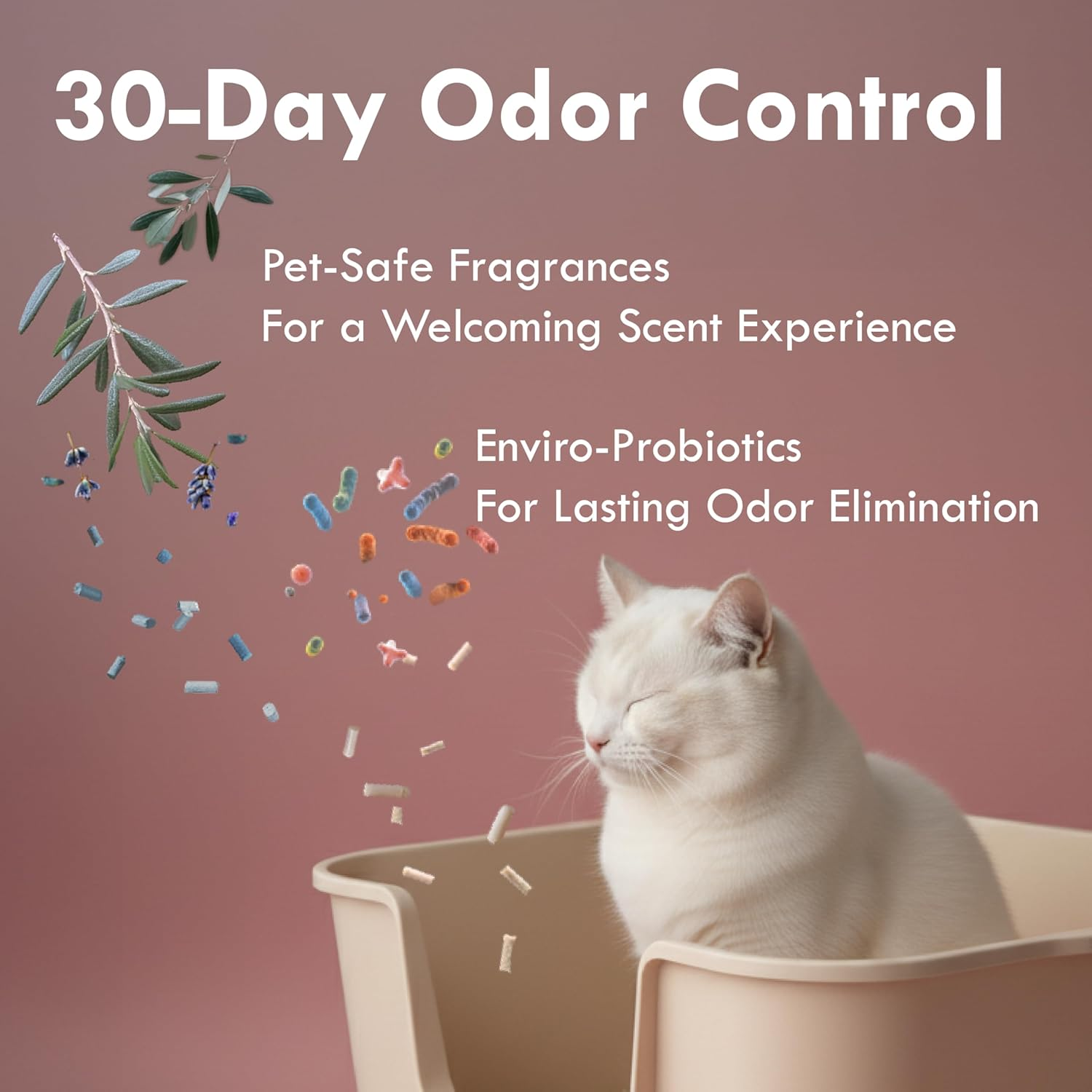 Lady N Tofu Cat Litter, Strong Clumping Ultra Absorbent Natural Litter, Dust-Free Low Tracking Cat Litter Pellets, Enviro-Probiotic and Activated Carbon for Odor Control 18Lb (Boba Tea+ Unscent) image number 2