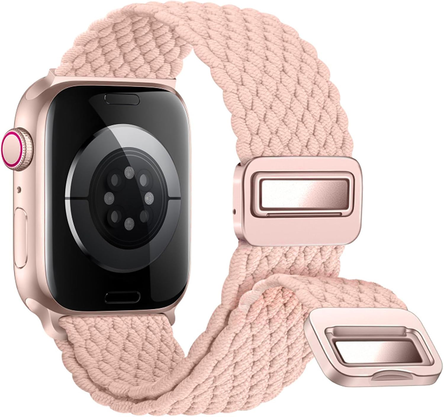 Magnetic Braided Solo Loop for Apple Watch Band 38Mm 40Mm 41Mm 42Mm 44Mm 45Mm 46Mm 49Mm for Women Men，Stretchy Nylon Sport Bands for Iwatch Ultra Series 10 9 8 7 6 5 4 3 SE