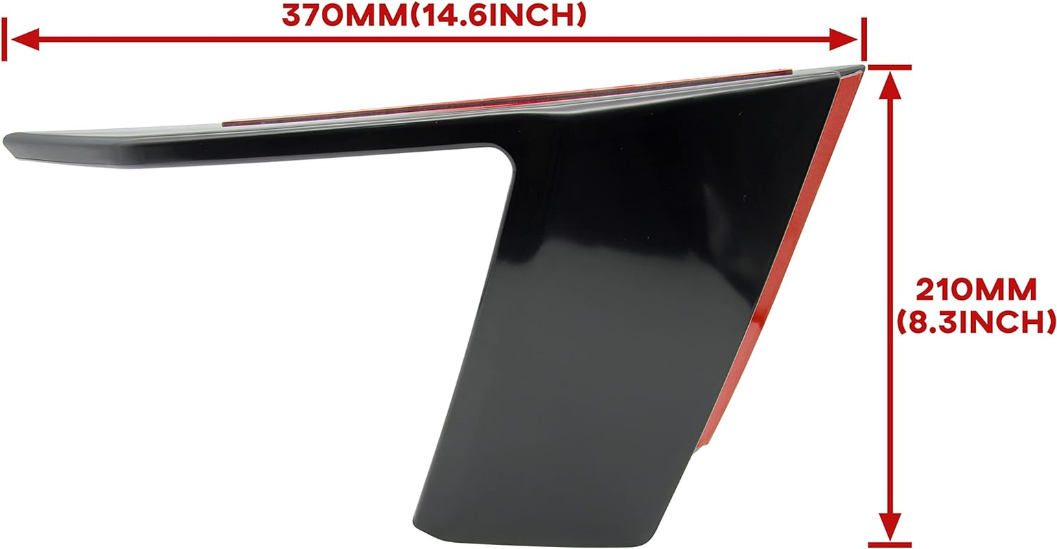 KEWISAUTO Front Bumper Cover Pocket Accents for Ford Mustang 2018-2023, Fog Lamp Vent Canard Strip Eyelid Trim Eyebrow Daytime Headlight Cover Accessories