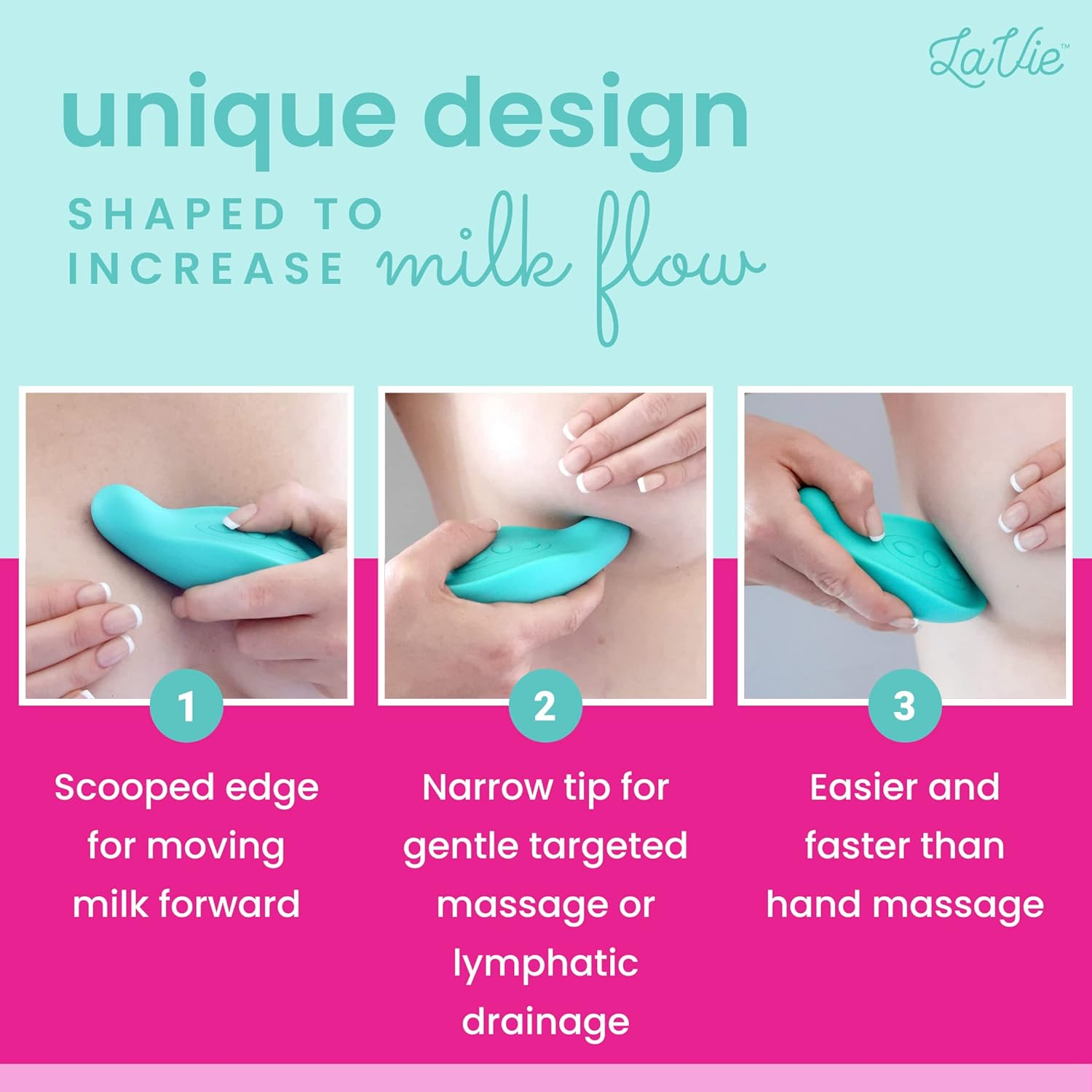 Lavie Lactation Massager, Teal, 1 Count (Pack of 1) image number 2