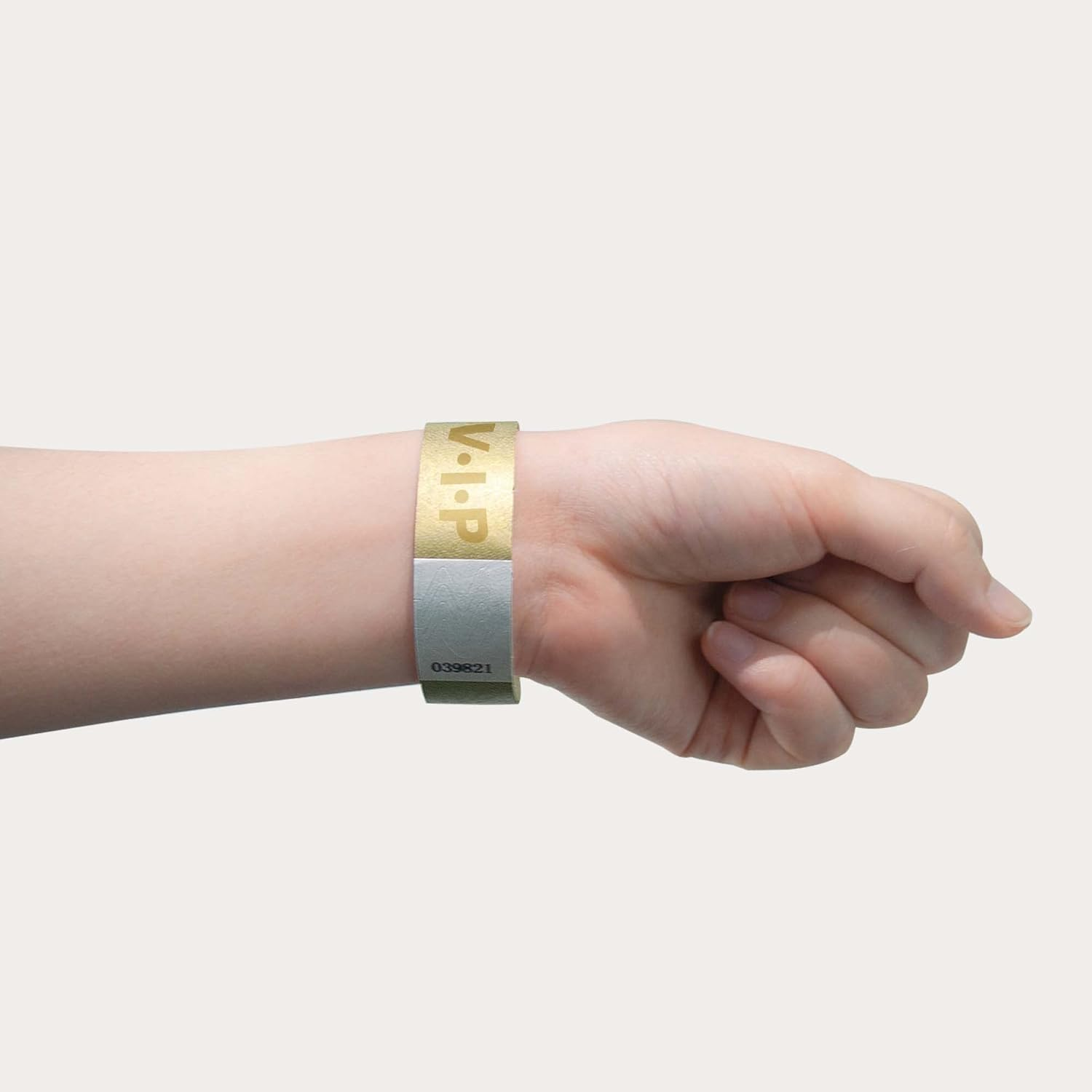 L LIKED 100 Pcs VIP Wristbands for Events, Party Wristbands for Events, Event Bracelets Is Waterproof for Parties, Concerts, Sports, Fairs, Travel, Pool Pass (100 VIP Gold)