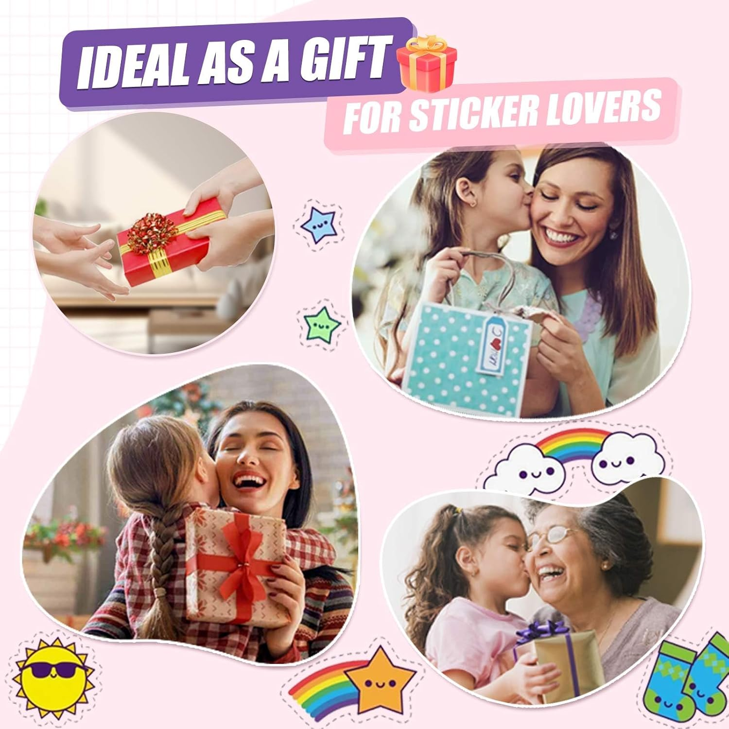 Betterjonny 2 Pcs Reusable Sticker Book Collecting Album Blank Sticker Storage Organizer Book A5 Size with 64 Sheets Release Paper for Collecting Stickers, Labels image number 3