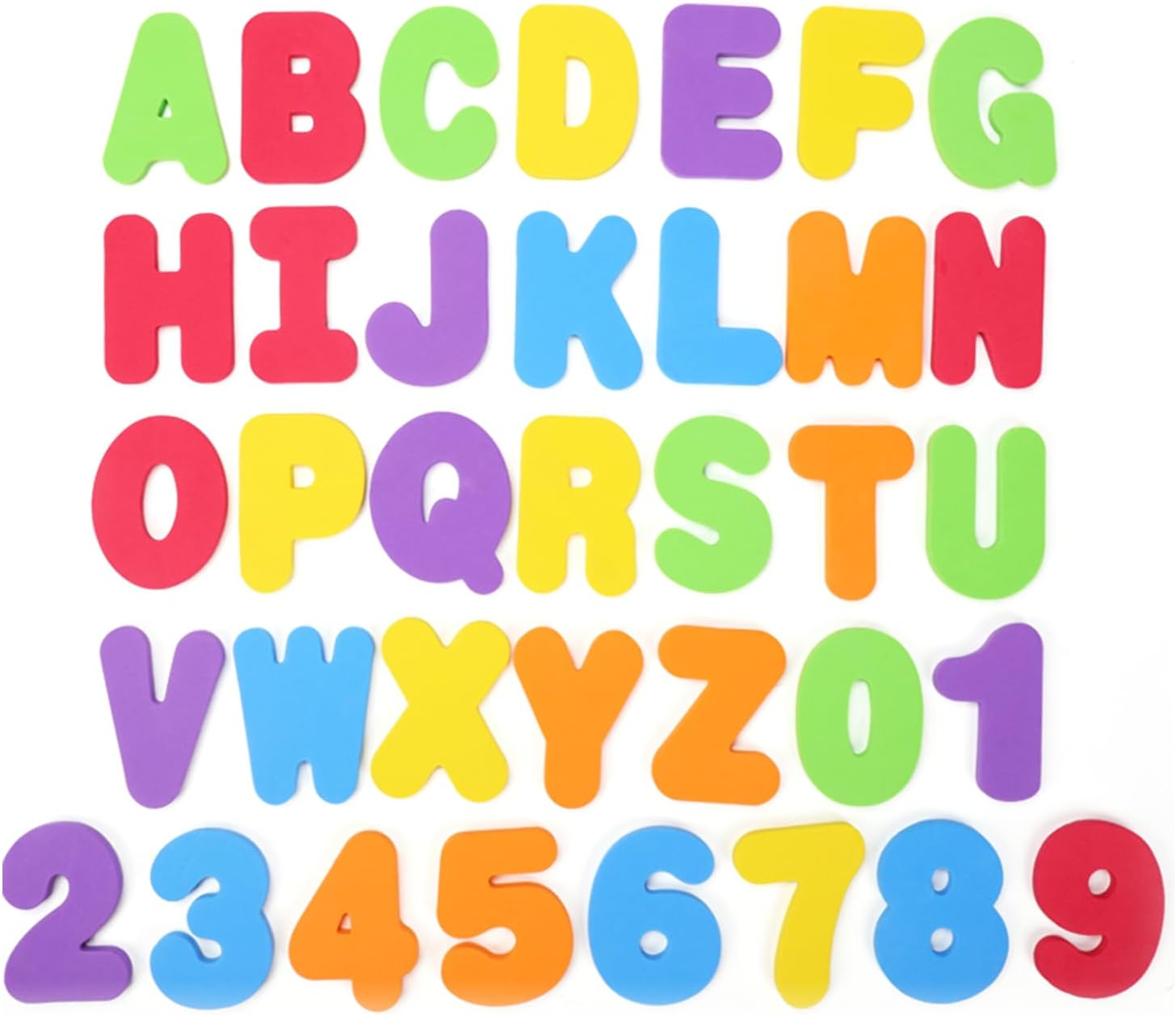 36Pcs/Set Bath Toy,Floating Alphanumeric Letters Puzzle Soft Numbers Bathroom Sticker image number 5