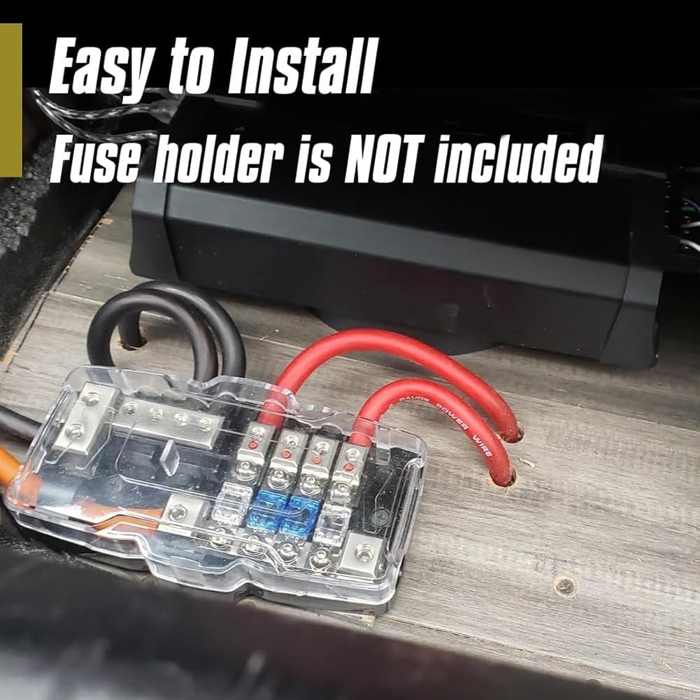 Elqater 18 Pieces Mini ANL Fuse, Plated ANL Fuse Pack (20A, 30A, 40A, 50A, 60A, 80A, 100A, 125A, 150A) for Automotive Marine Easy to Use image number 5
