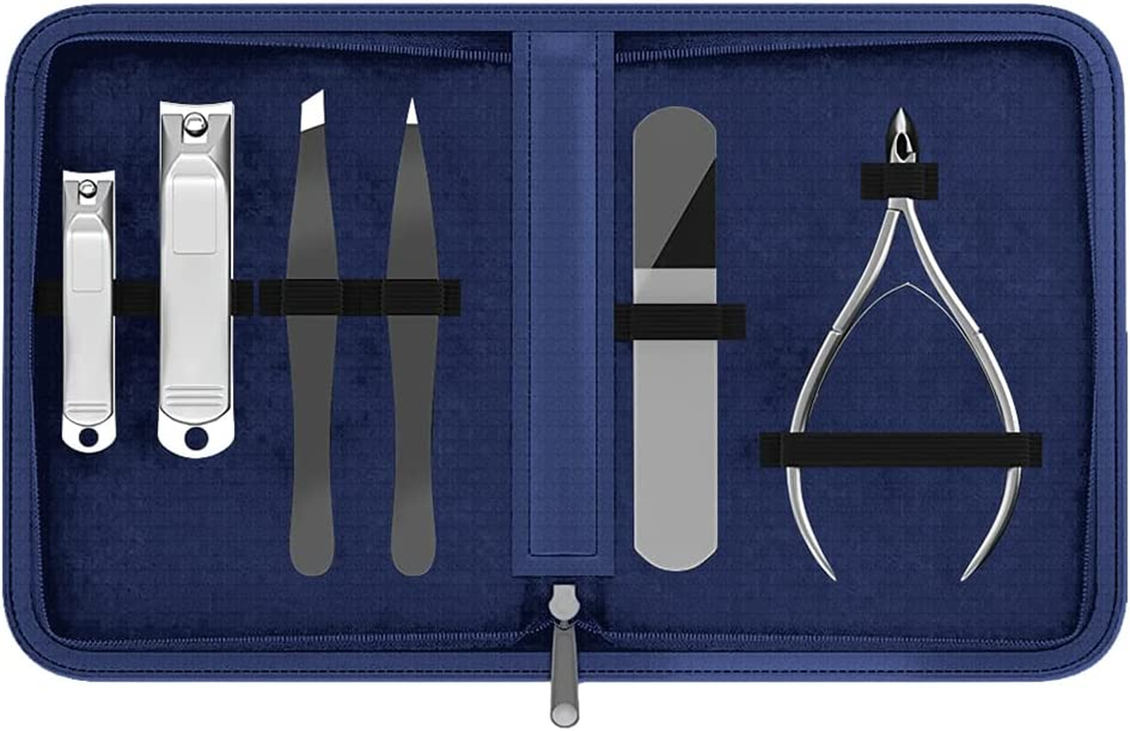 Manicure & Pedicure for Women and Men -Shear Guru: Complete Personal Care 6-Piece Grooming Kit Including Premium Nail Clippers for Thick Nails + Nail Trimmer + Tweezers and Portable Luxury Travel Case image number 2