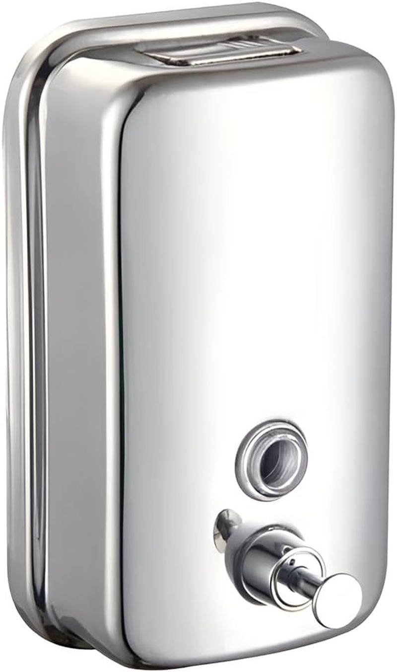 AIMALL Commercial-Grade Stainless Steel Soap Dispenser - Polished Wall-Mounted Lotion Dispenser, Available in 500Ml/800Ml/1000Ml Sizes image number 3
