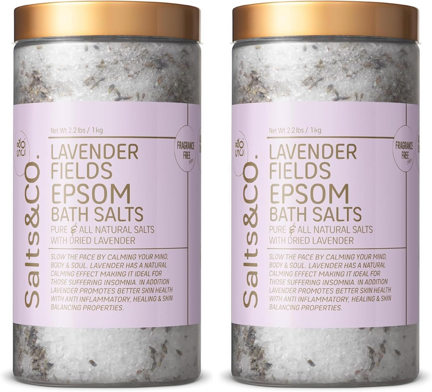 Salts & Co. Lavender Fields Epsom Floral Bath Salts 1 Kg image number 2
