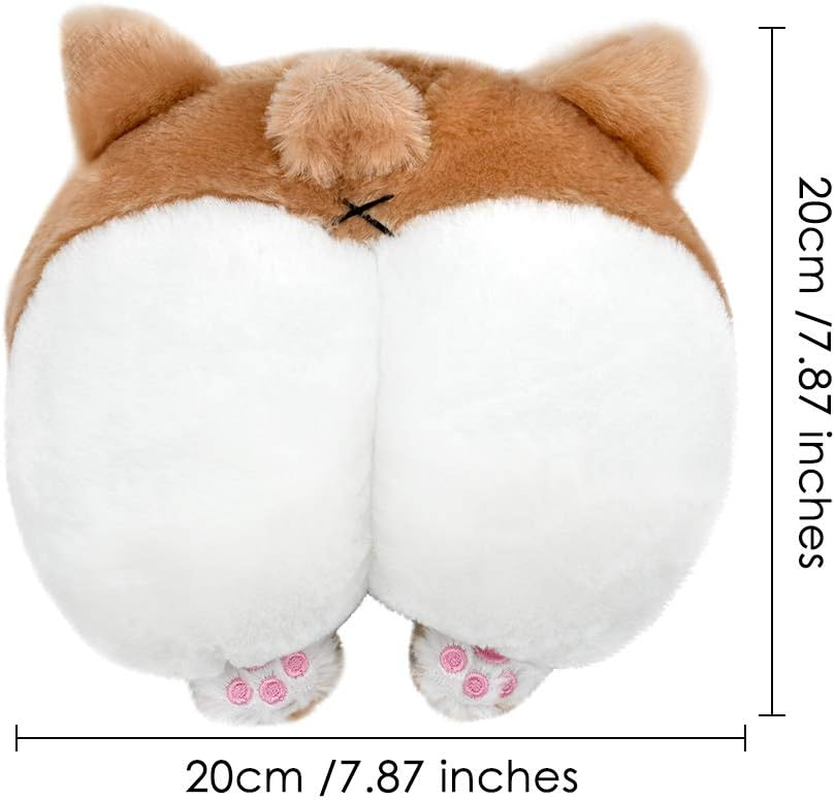 Car Neck Pillow Cute Corgi Butt Headrest Cotton Pillow Soft Headrest Pillow, Brown, F image number 2