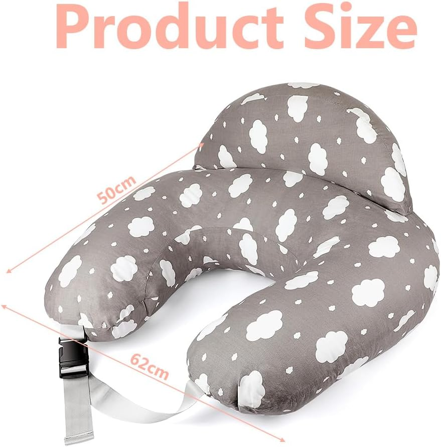 Nursing Pillow,Cradle Arm Pillow,Enhanced Support & Comfort,Adjustable Waist Strap,Wider Breastfeeding Cushion,Fit for All image number 3