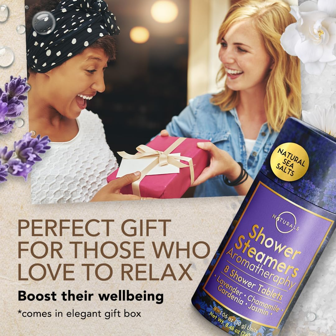 Shower Steamers Aromatherapy - Birthday Gifts for Women and Men - Shower Bombs Aromatherapy, Spa Day Essentials, Relaxation Spa Gifts - Self Care Stocking Stuffers (Lavender 8 Count) image number 2