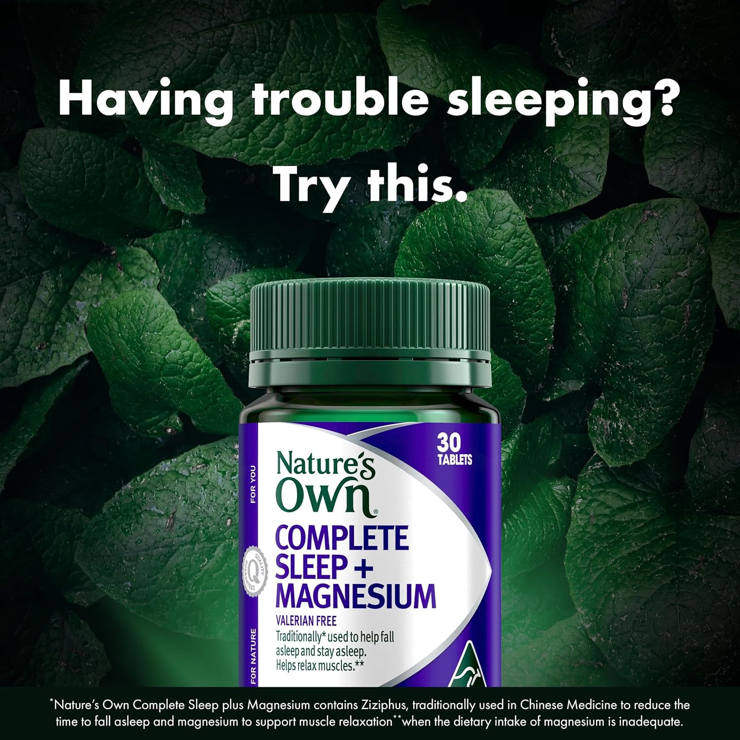 Nature'S Own Complete Sleep plus Magnesium 30 Tablets image number 1
