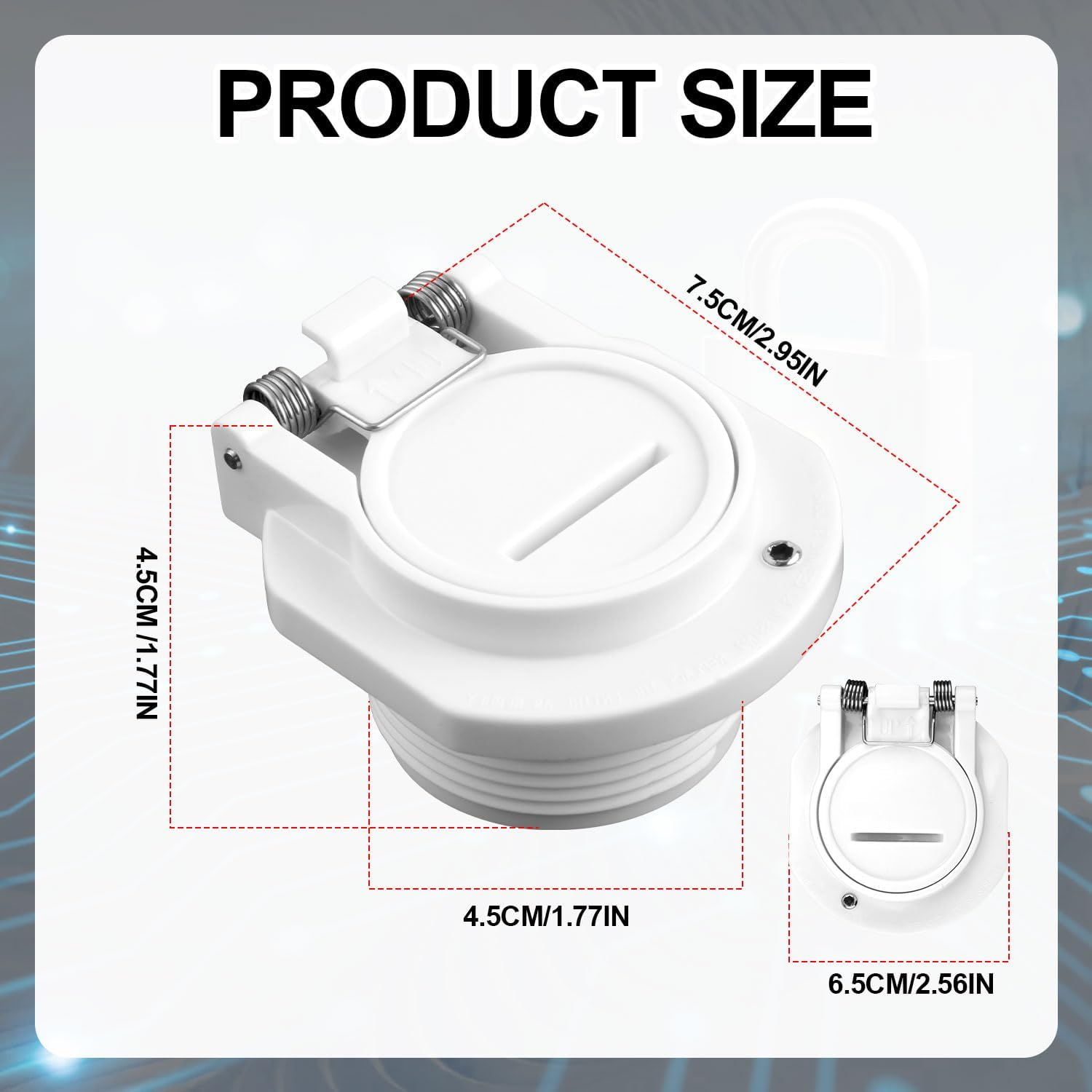 Vacuum Cleaner Safety Lock for W400BWHP, Free Rotation Pool Vacuum Adapter for Hose Pool Cleaner Accessories Replacement Compatible with Hayward Zodiac