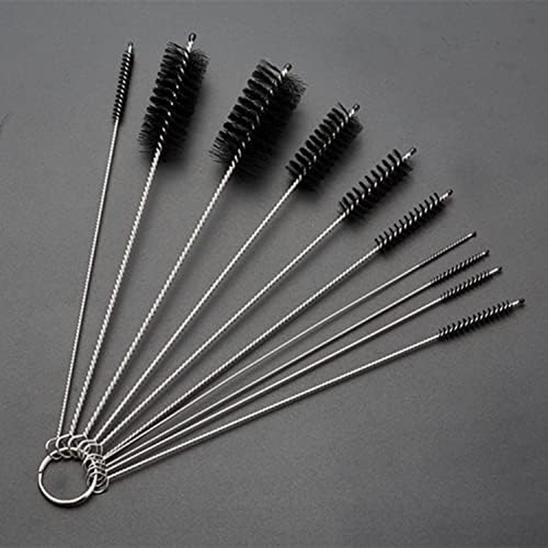 Straw Cleaner Brush,H HOME-MART 10Pcs Drink Straw Cleaning Brush Kit,Extra Long Pipe Cleaner, Bottle Brush Cleaner for Tumbler, Sippy Cup, Bottle and Pipe Cleaners (Black) image number 5