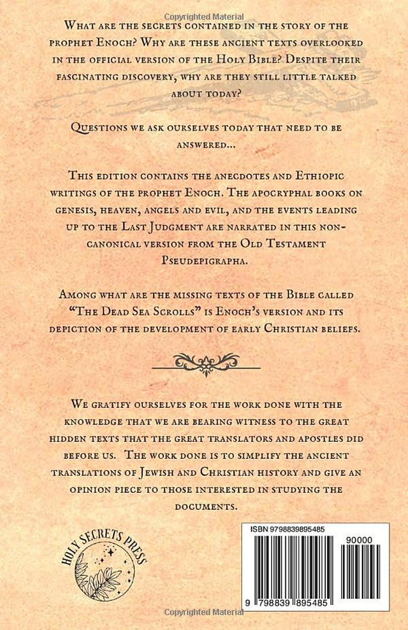 The Book of Enoch: Complete Apocrypha Collection of 5-Lost Books Removed from the Canonical Bible. ( Illustrated and Annotated Edition )