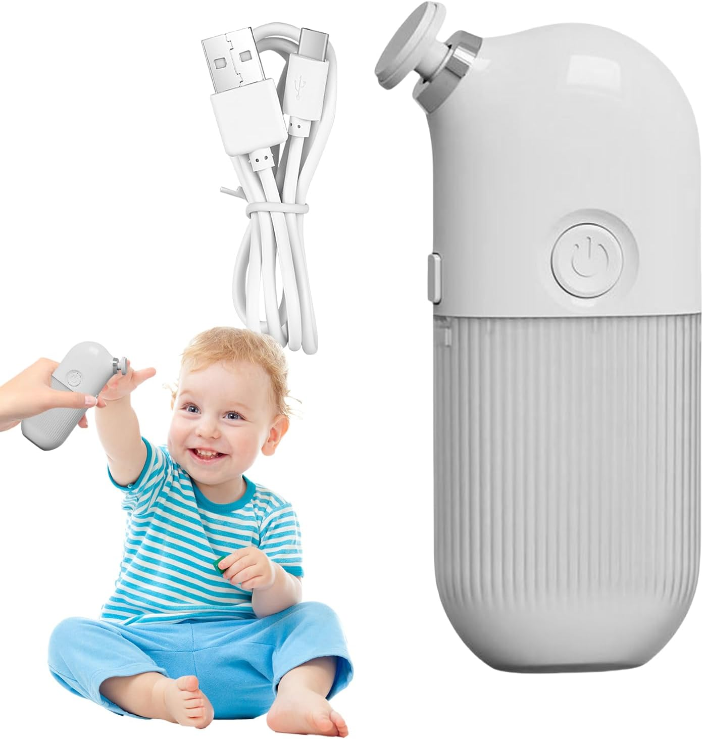 Electric Nail Grinder, Professional Nail File Grinder Electric, Multi-Functional Filer Polisher for Adults Teen Family Friends Fingernail Polishing