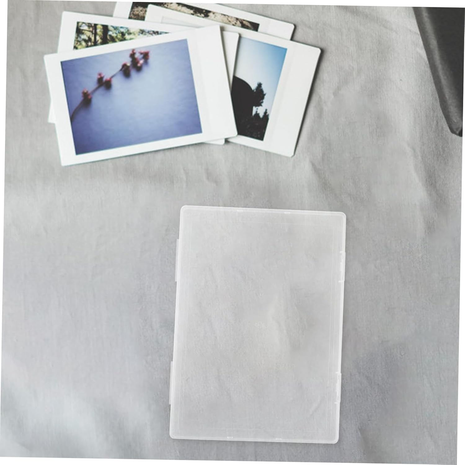 ULTECHNOVO 2Pcs Plastic Organizer Box for Birth Certificates Office File Storage Portable Document Holder Keepsake Container Lid for Home Office School Supplies and Items